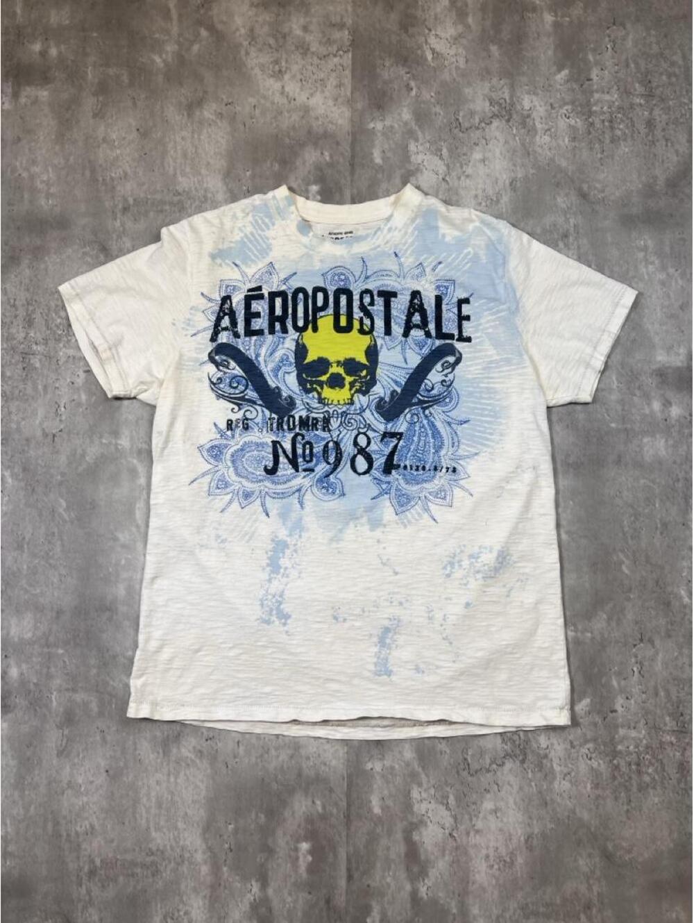 Y2K Skull Graphic T Shirt Aeropostale Large